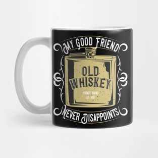 Whiskey My Friend Vintage Whisky Lover Fun Gift Mug